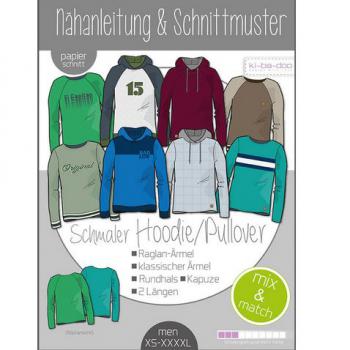 Papierschnittmuster -  Mix&Match Hoddie - Herren - Kibadoo